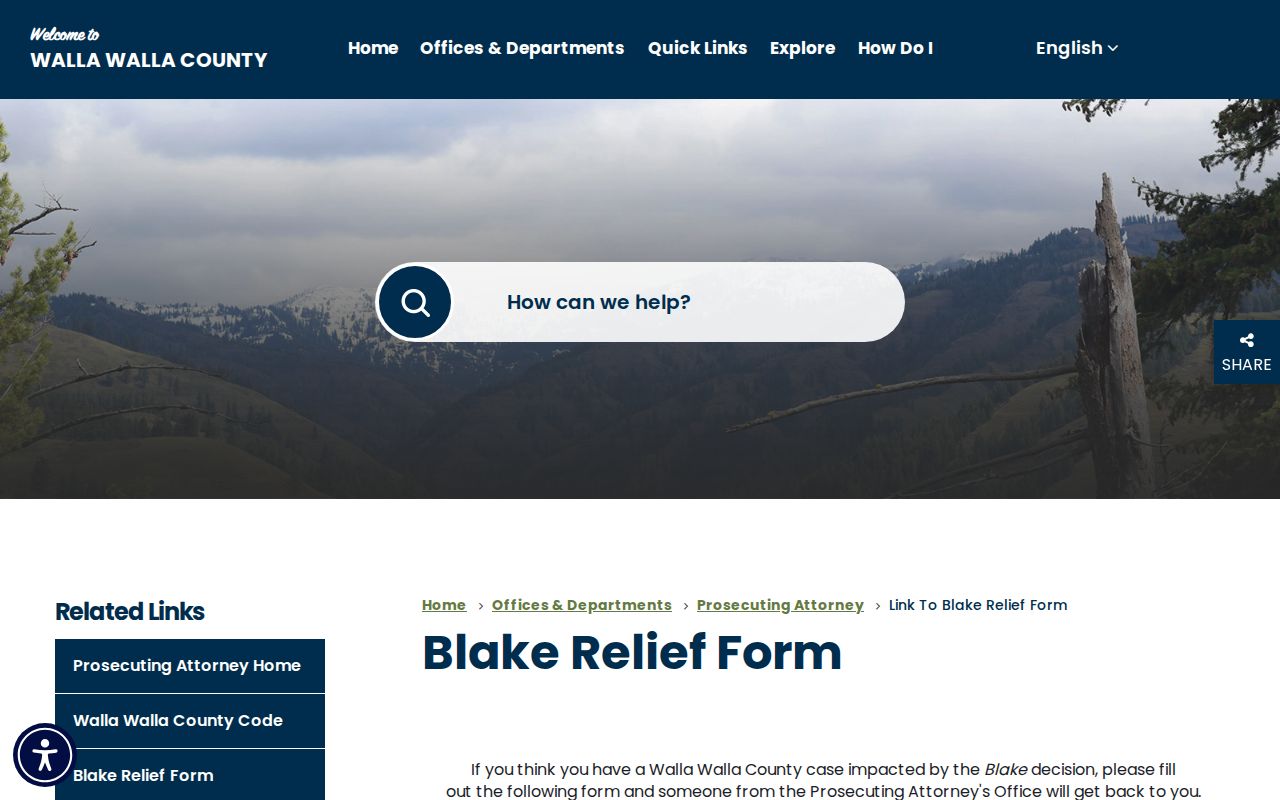 Walla Walla County sex offender registry comparison with a separate record relief page